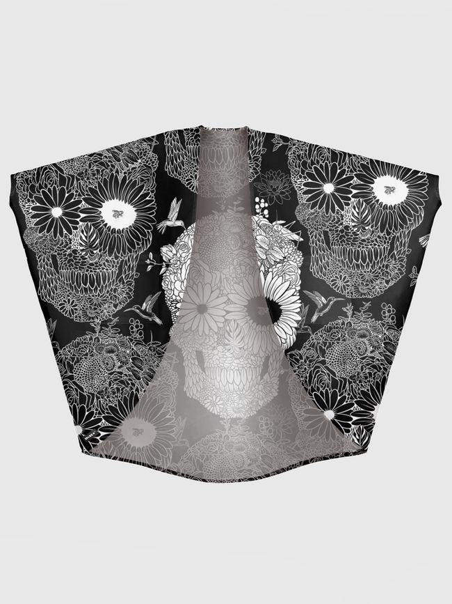 White flower skull