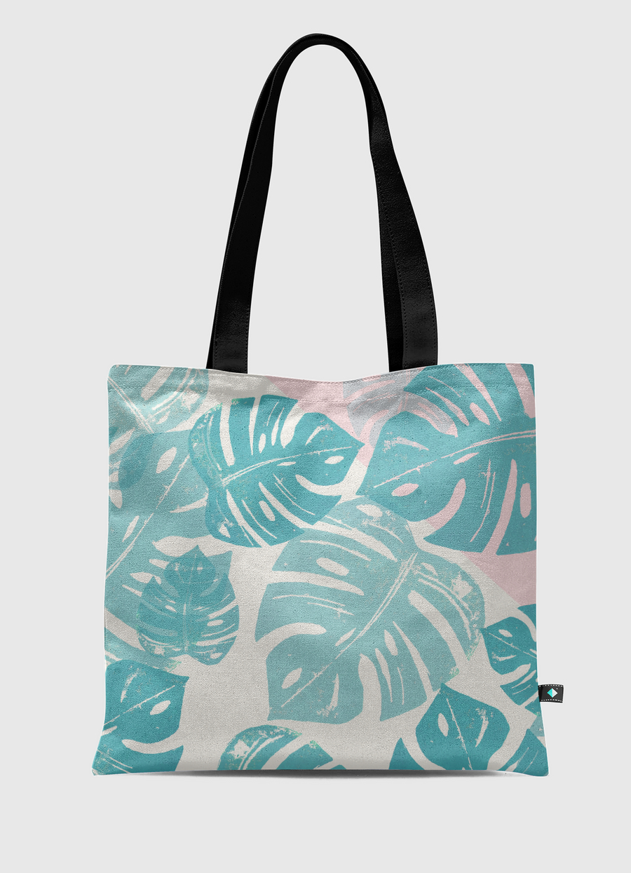 Linocut Monstera Rosy