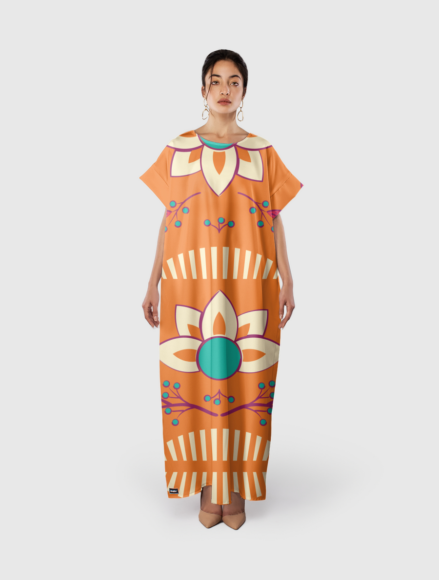 Orange Floral 003