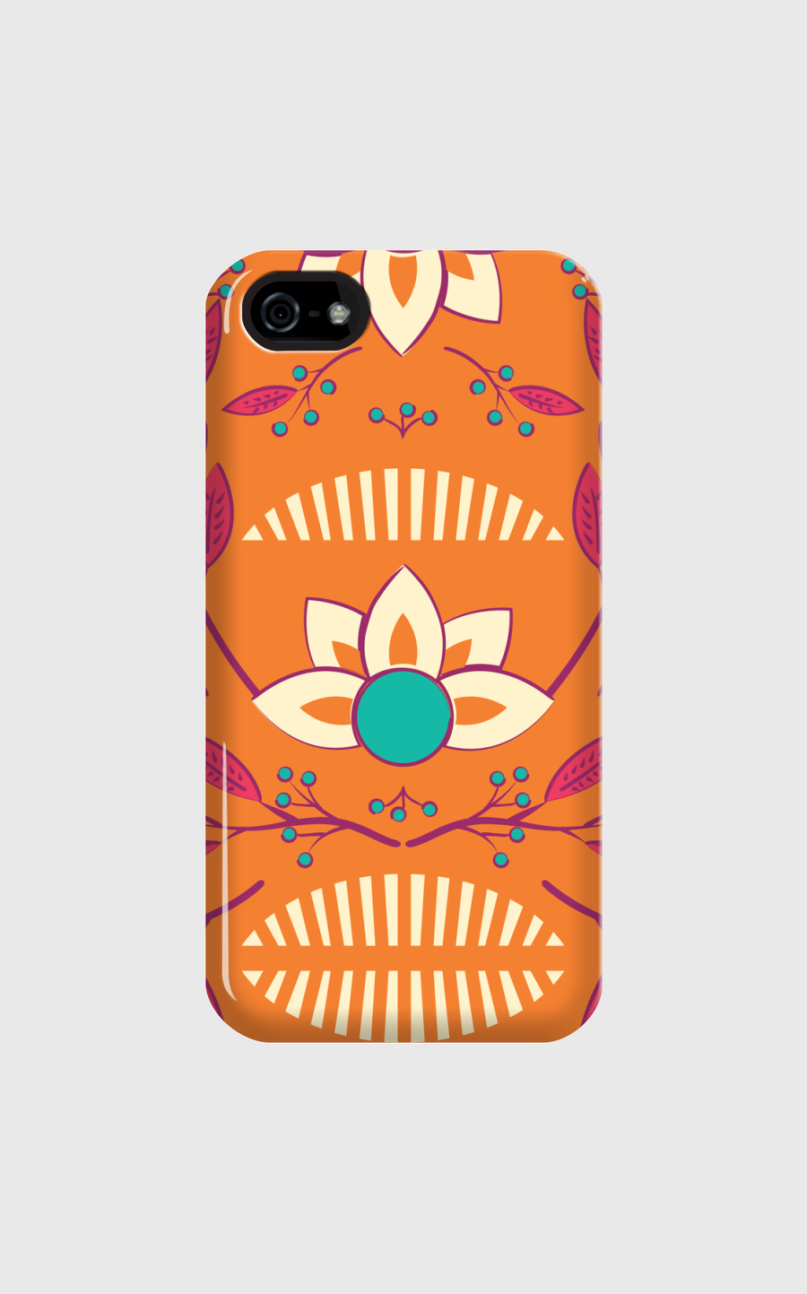 Orange Floral 003
