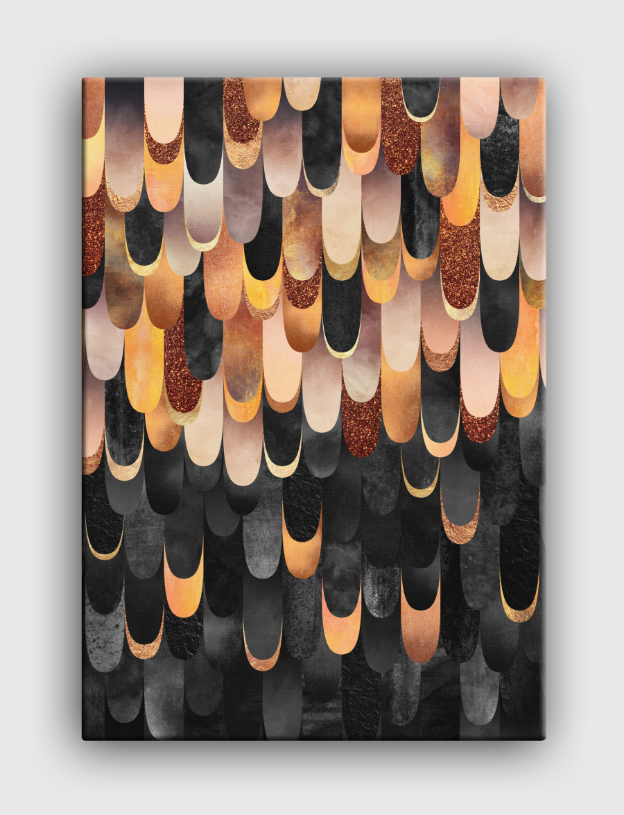 Feathered - Copper And Black