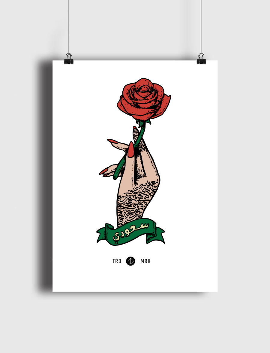 Calligraphy & Roses