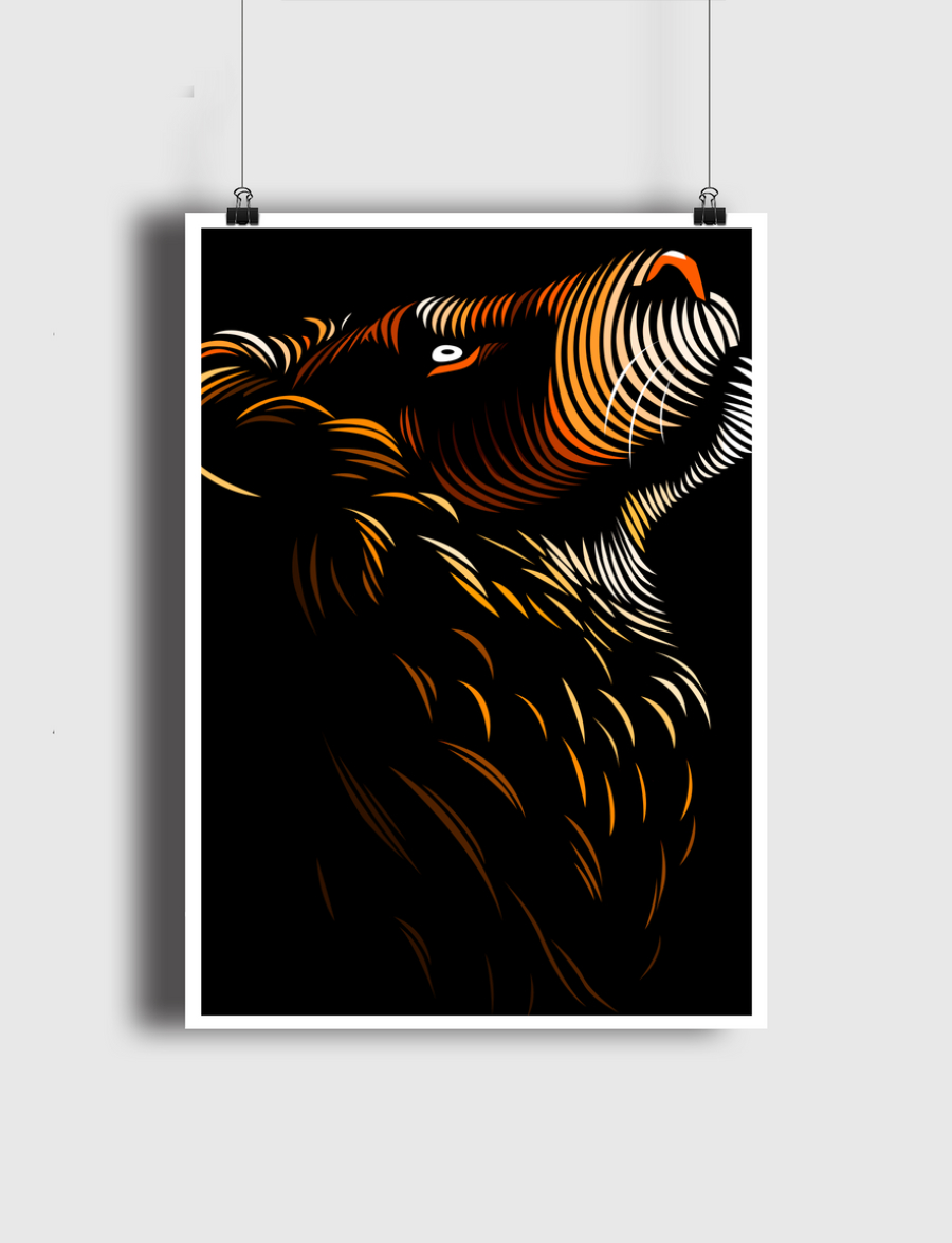 Lion lines up