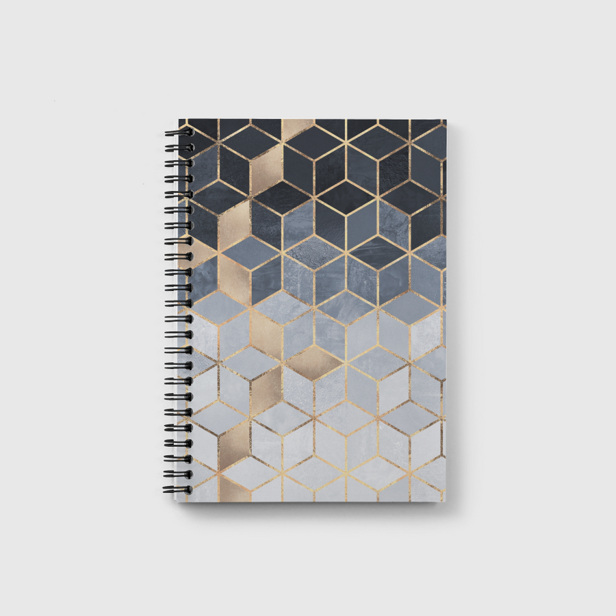 Soft Blue Gradient Cubes