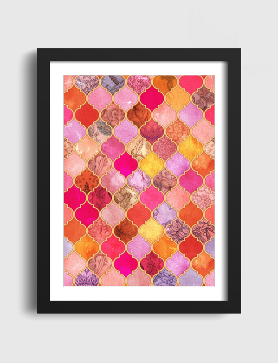 Hot Pink Moroccan Tiles