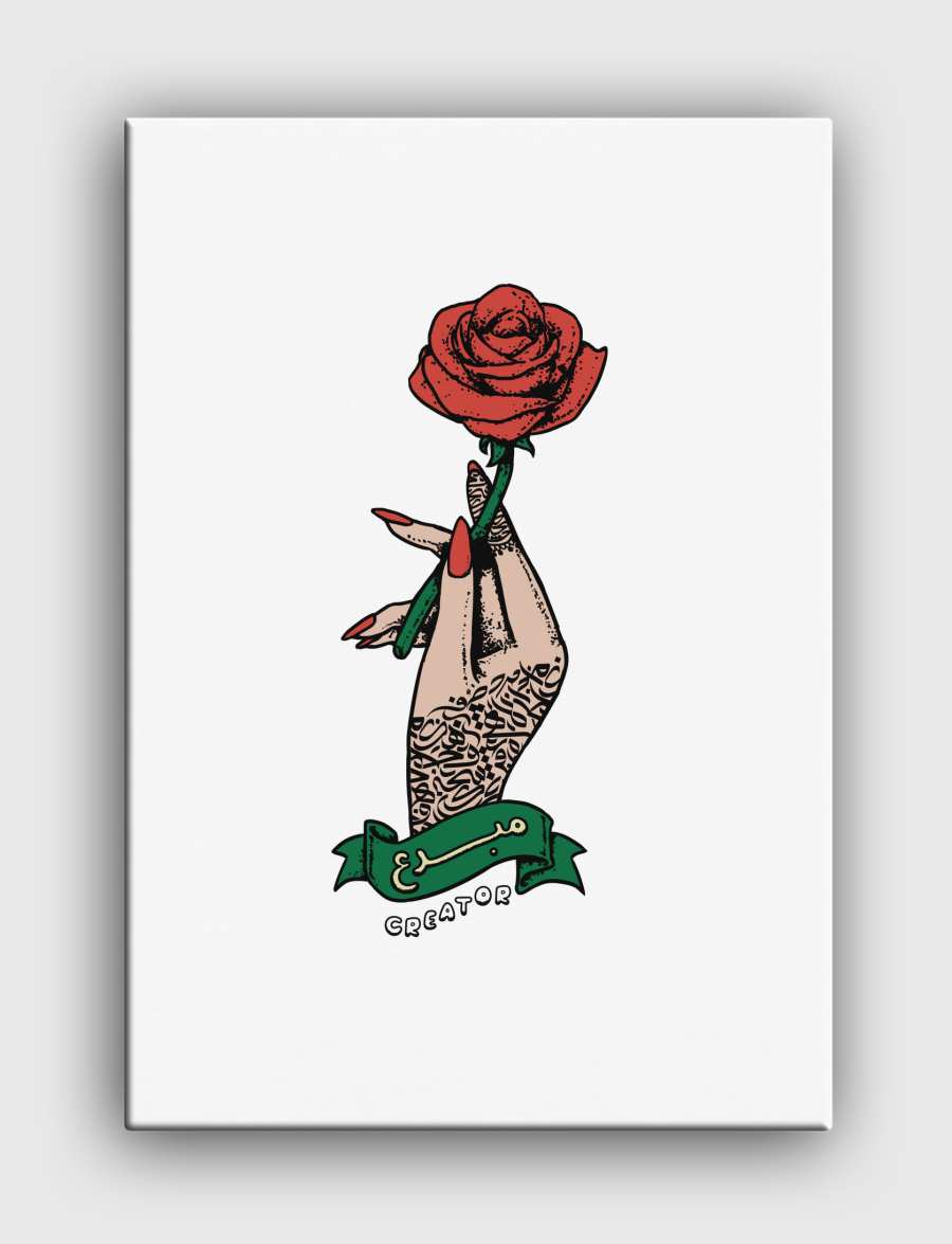 Calligraphy & Roses