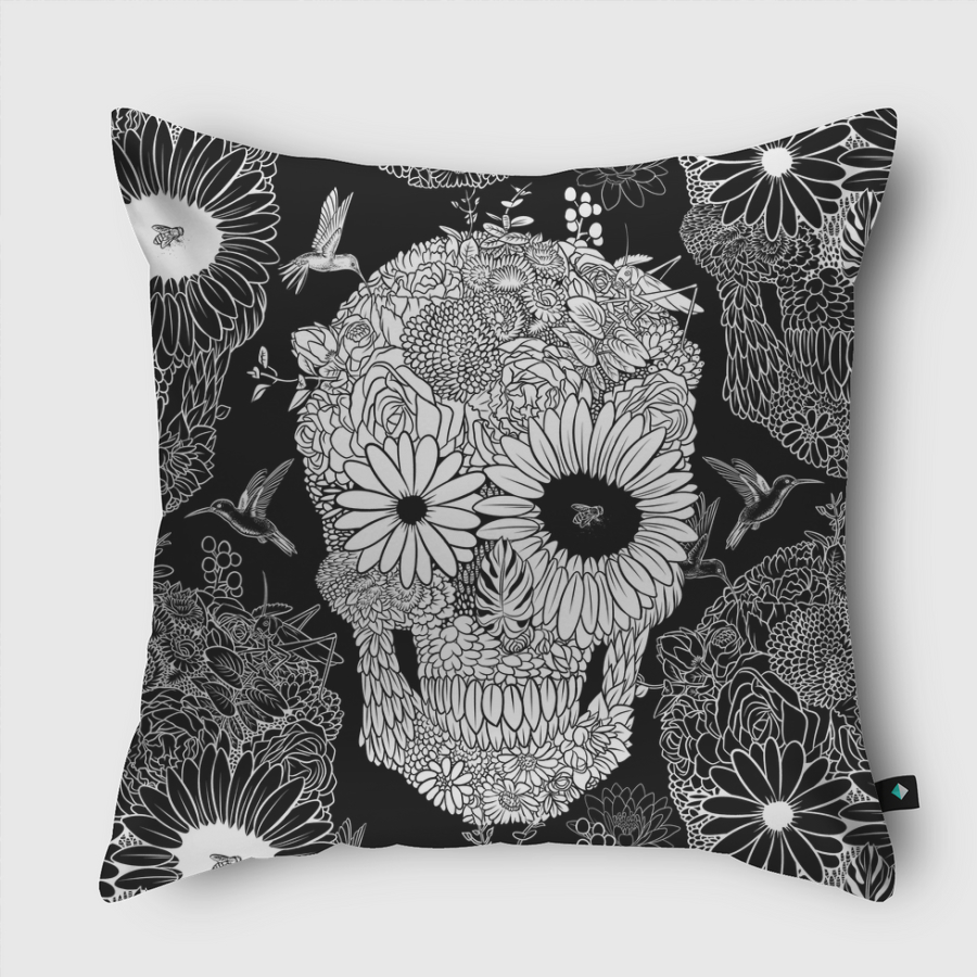 White flower skull