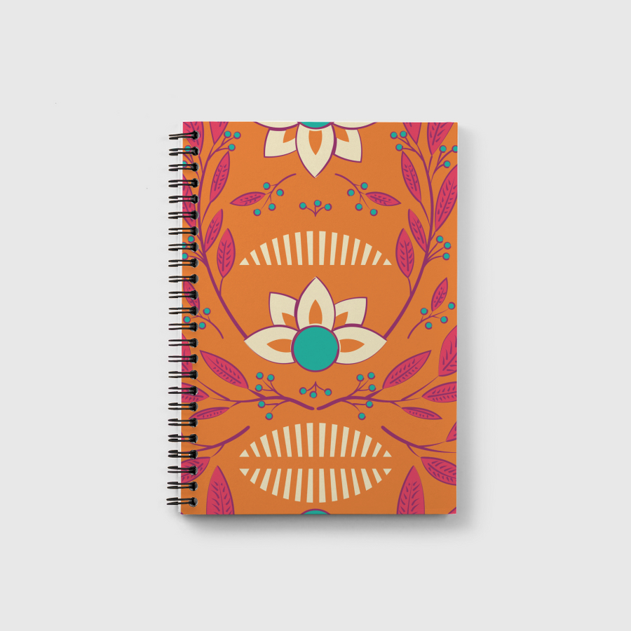 Orange Floral 003