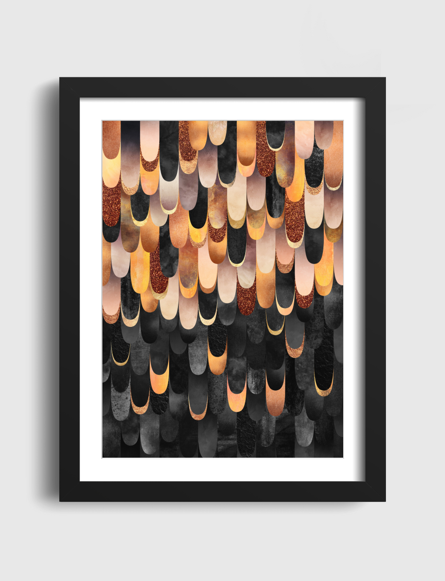 Feathered - Copper And Black